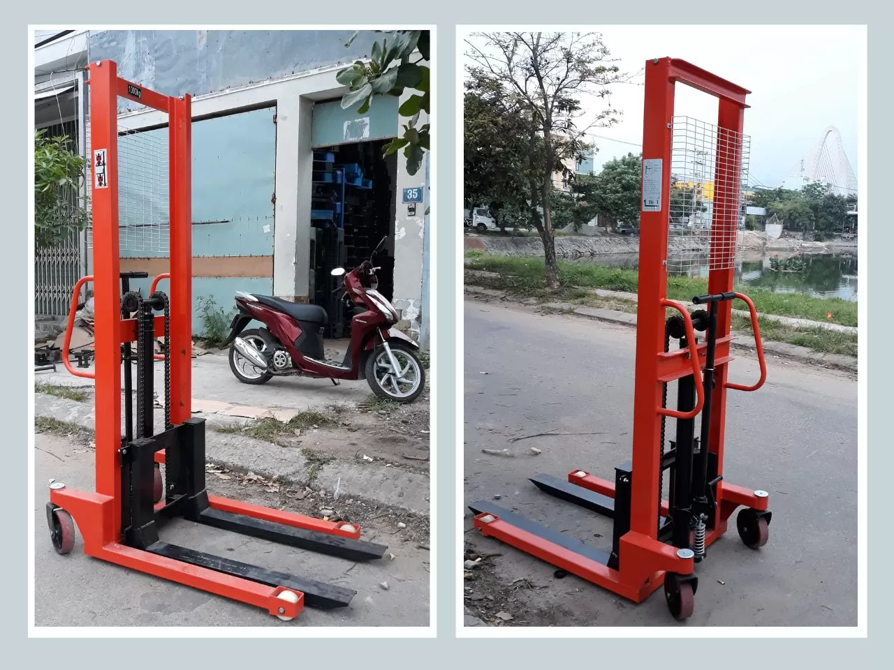 xe nang tay cao 1 tấn
